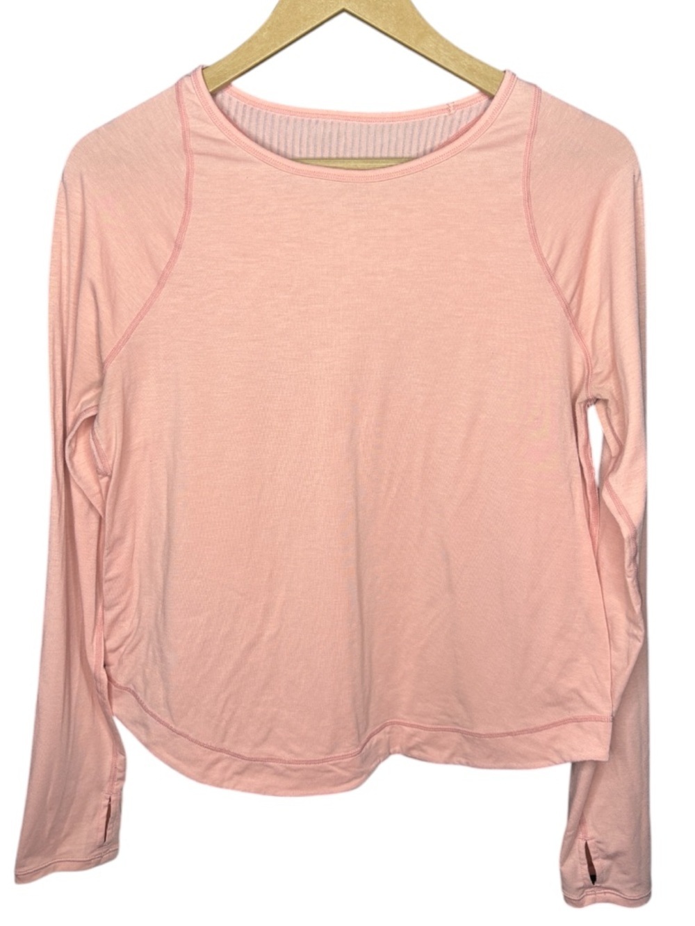 Sweaty Betty | Peach Long Sleeve Active Top | Lightweight Mesh Back | Size M